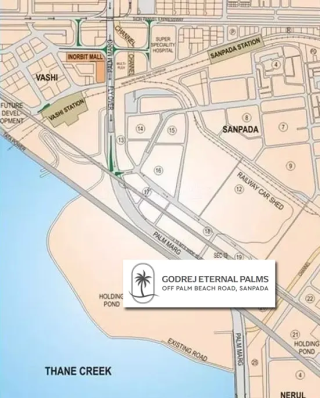 Godrej Sanpada Palm Beach Location Map