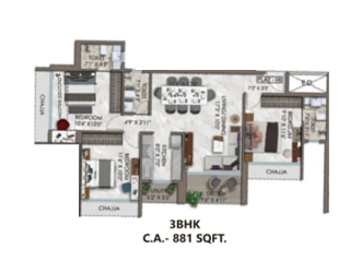 Kamdhenu Pinnacle Nerul floor plan