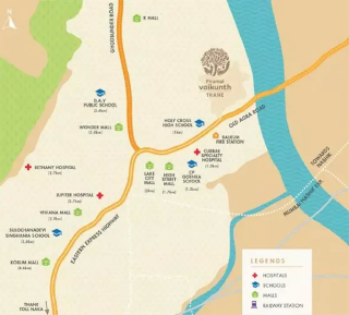 Piramal Vaikunth Thane Location Map