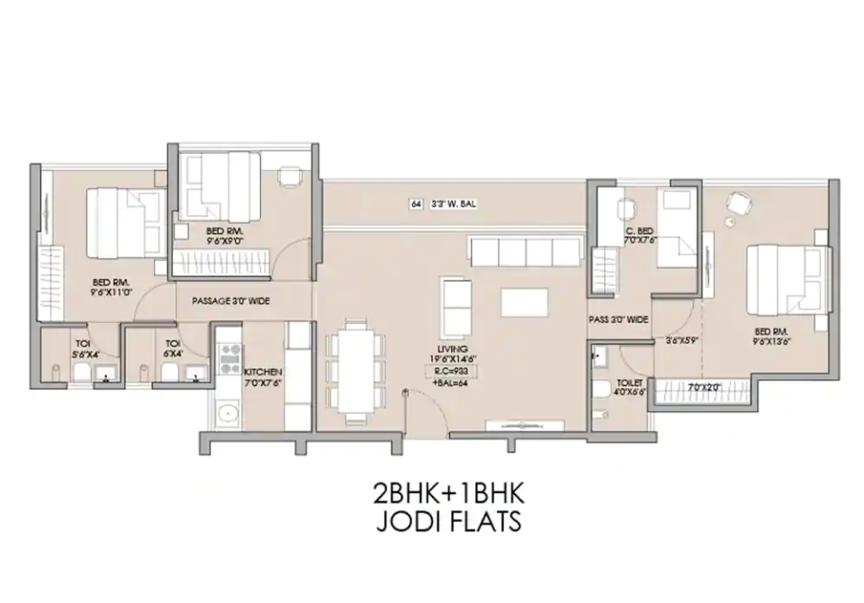 Sunteck Crescent Park Kalyan Harbour floor plan