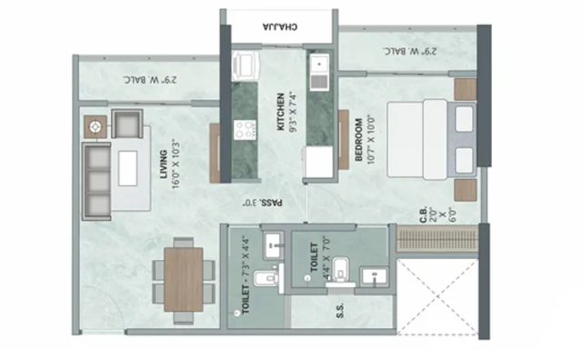 Atlantaa Enclave Upper Ghansoli floor plan