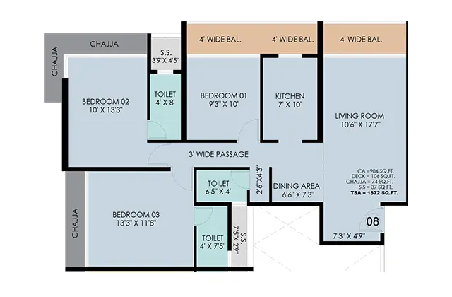 Trinetram Pushpak Nagar floor plan