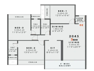 Gami Sector 5A Kharghar floor plan