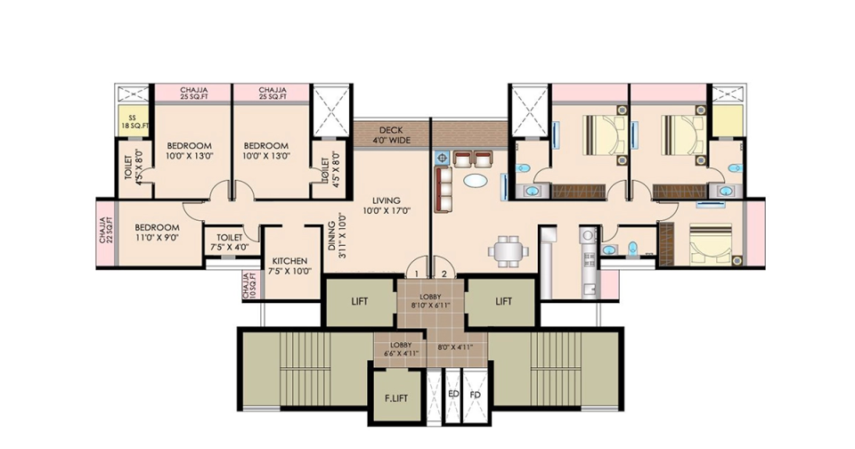 Bhagwati Luxuria Kharghar floor plan