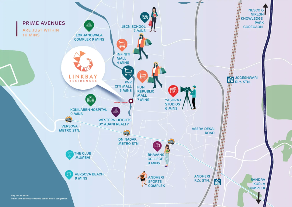 Adani Linkbay Residences Andheri Location Map