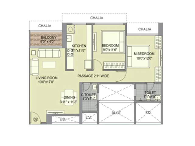 Windsor Solitaire Kharghar floor plan