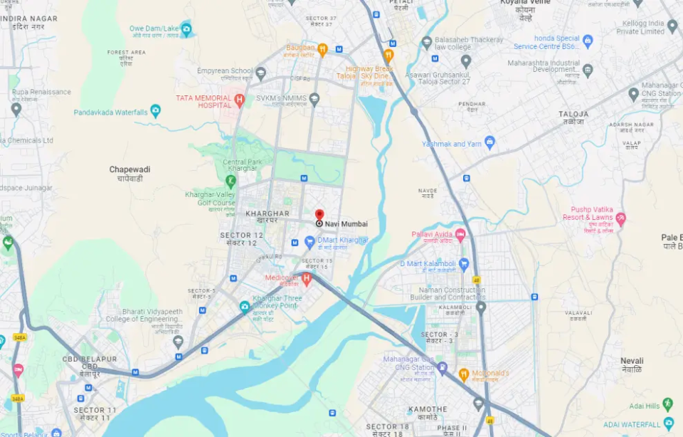 Gami Sector34 Kharghar New Launch Location Map