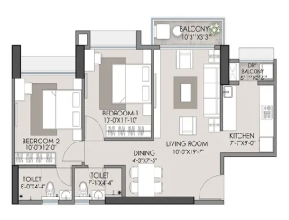 Ajmera  One International District floor plan