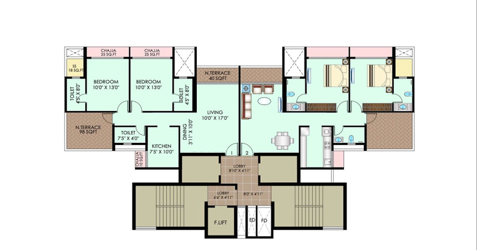Bhagwati Luxuria Kharghar floor plan