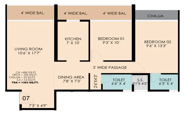Trinetram Pushpak Nagar floor plan