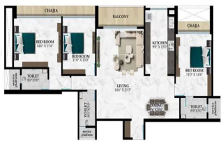One Pyramid Airoli floor plan