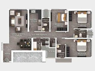 Dosti Eastern Bay Wadala floor plan