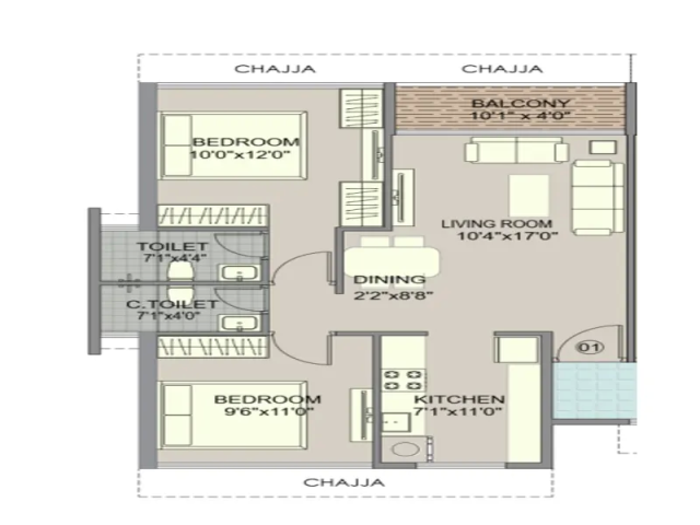 Windsor Solitaire Kharghar floor plan