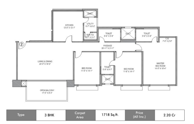 Hiranandani Panvel Fortune City floor plan