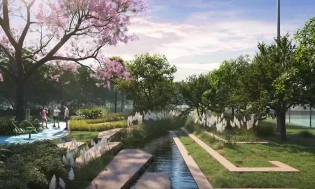 Artist’s impression of the Wildwood Sanctuary landscape at Crestoria Estate