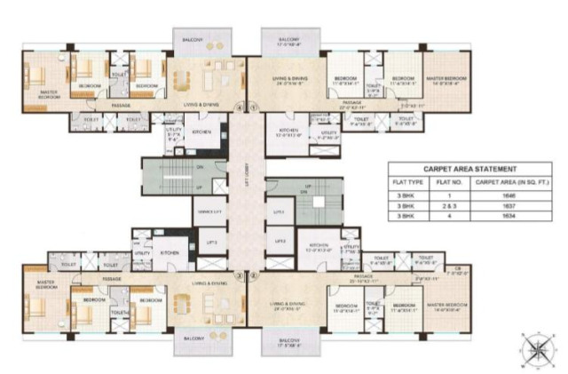 Hiranandani Panvel Fortune City floor plan