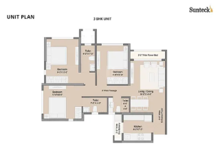 Sunteck Beach Residences Vasai floor plan