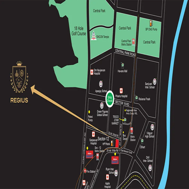 Kasturi Regius Kharghar Location Map