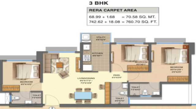 Runwal Avenue Kanjurmarg floor plan