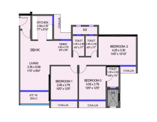 Bhagwati Avenoir Kharghar floor plan