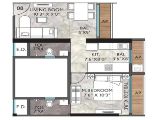 Agarwal Sky Heights Vasai floor plan