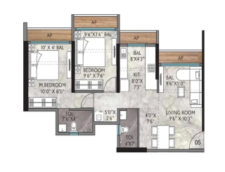 Agarwal Sky Heights Vasai floor plan