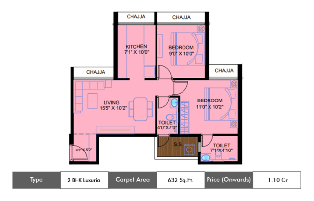 Satyam Peace Of Mind floor plan