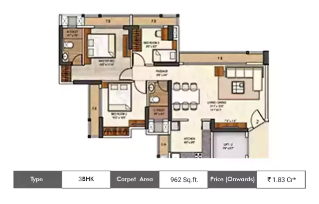 Dosti Pine Dosti West County floor plan