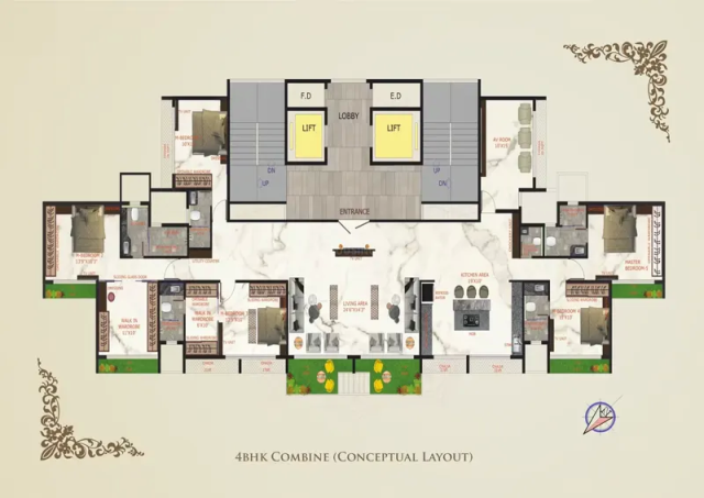 Queens Bliss Seawoods floor plan