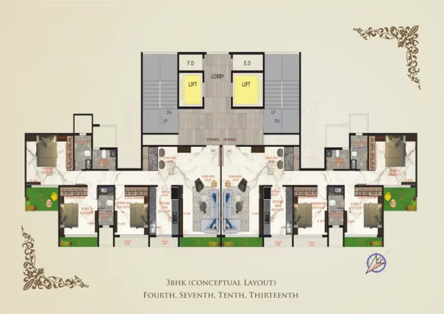 Queens Bliss Seawoods floor plan
