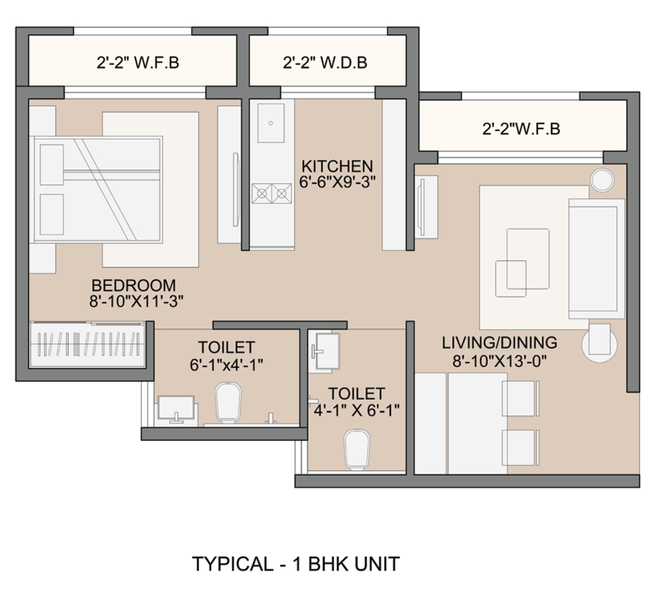 Sunteck MaxxWorld Naigaon floor plan