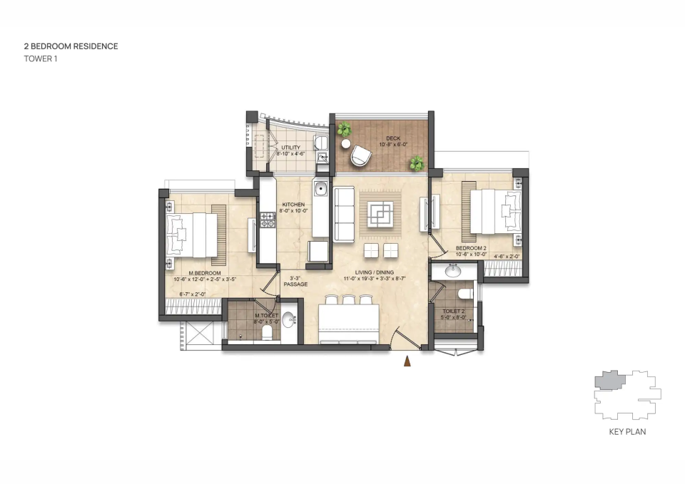 K Raheja Juinagar floor plan