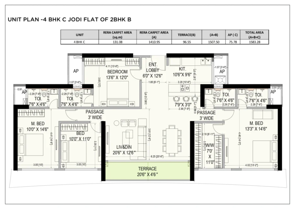 Rainbow Life 2 Kharghar floor plan