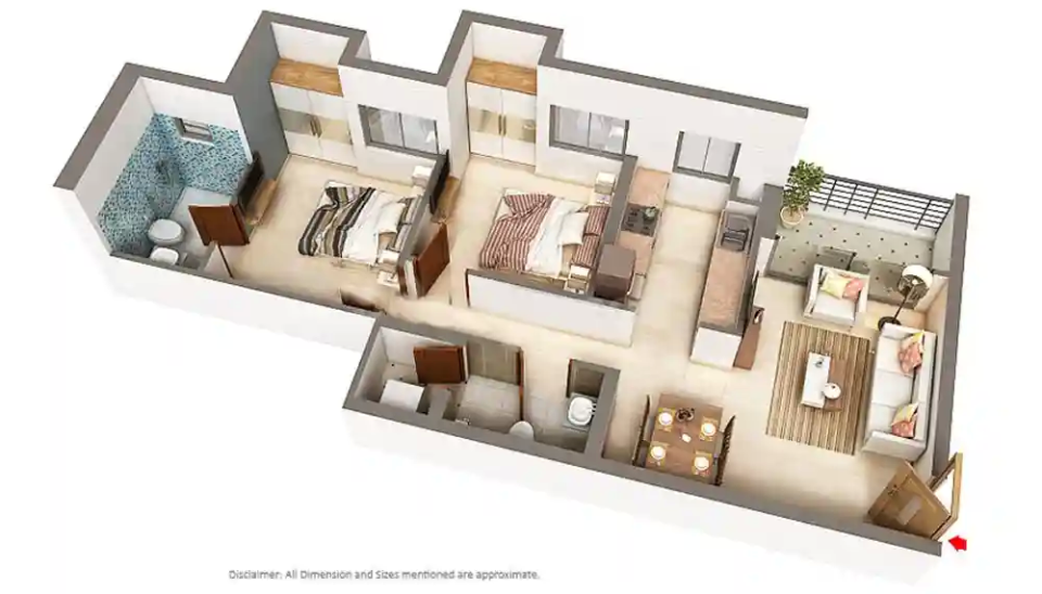 Verdant Vistas Rustomjee Majiwada floor plan