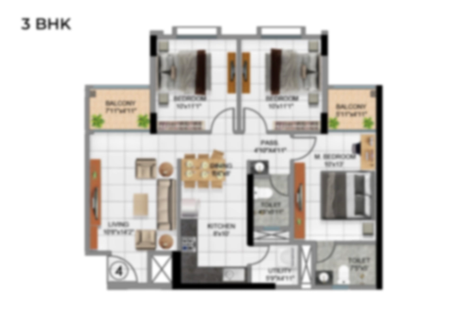 Rustomjee Dombivli Urban Woods floor plan