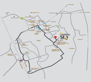 Agarwal Sky Heights Vasai Location Map