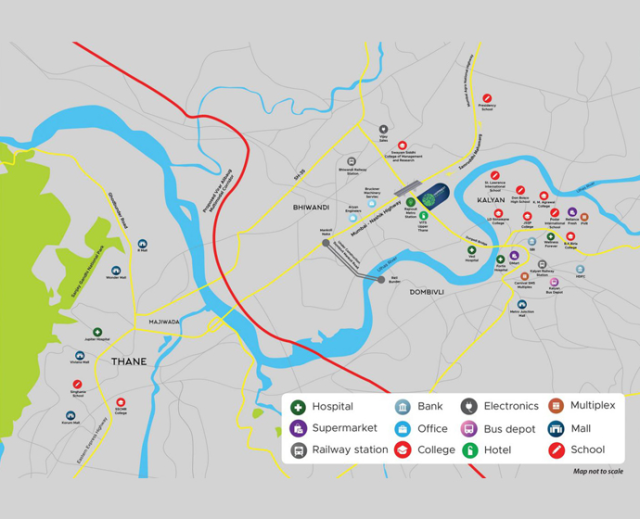 Mahindra Happinest Location Map