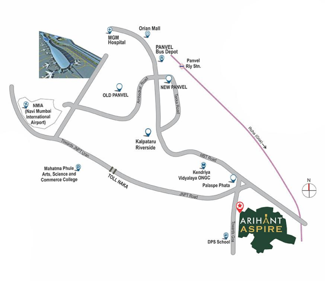 Arihant Galenia Panvel Location Map
