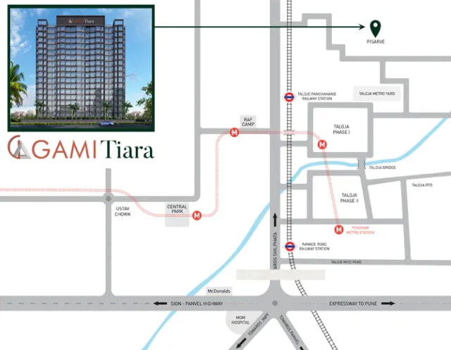 Gami Tiara Pisarve Taloja Location Map