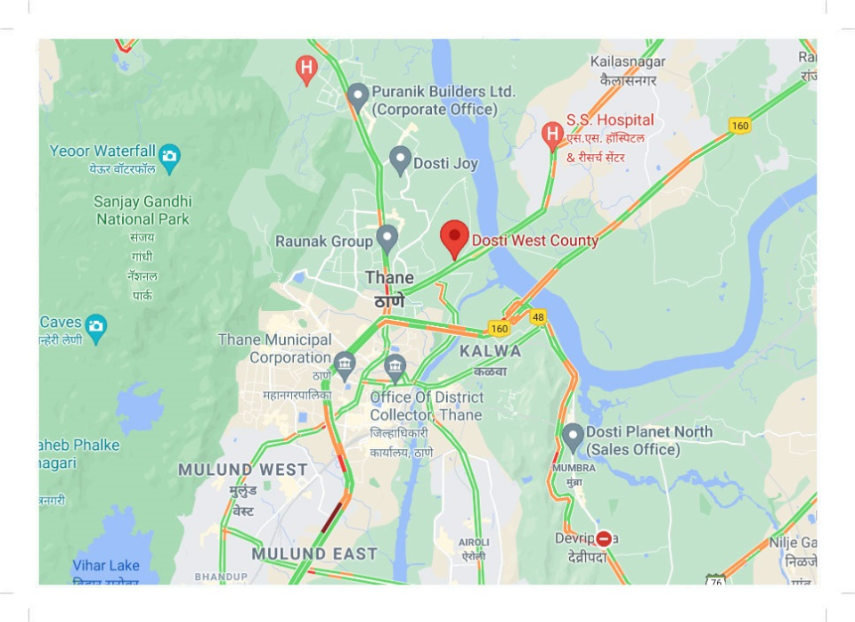 Dosti Pine Dosti West County Location Map