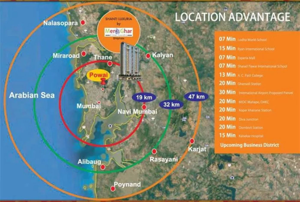 Raunak Fortuna Shilphata Location Map